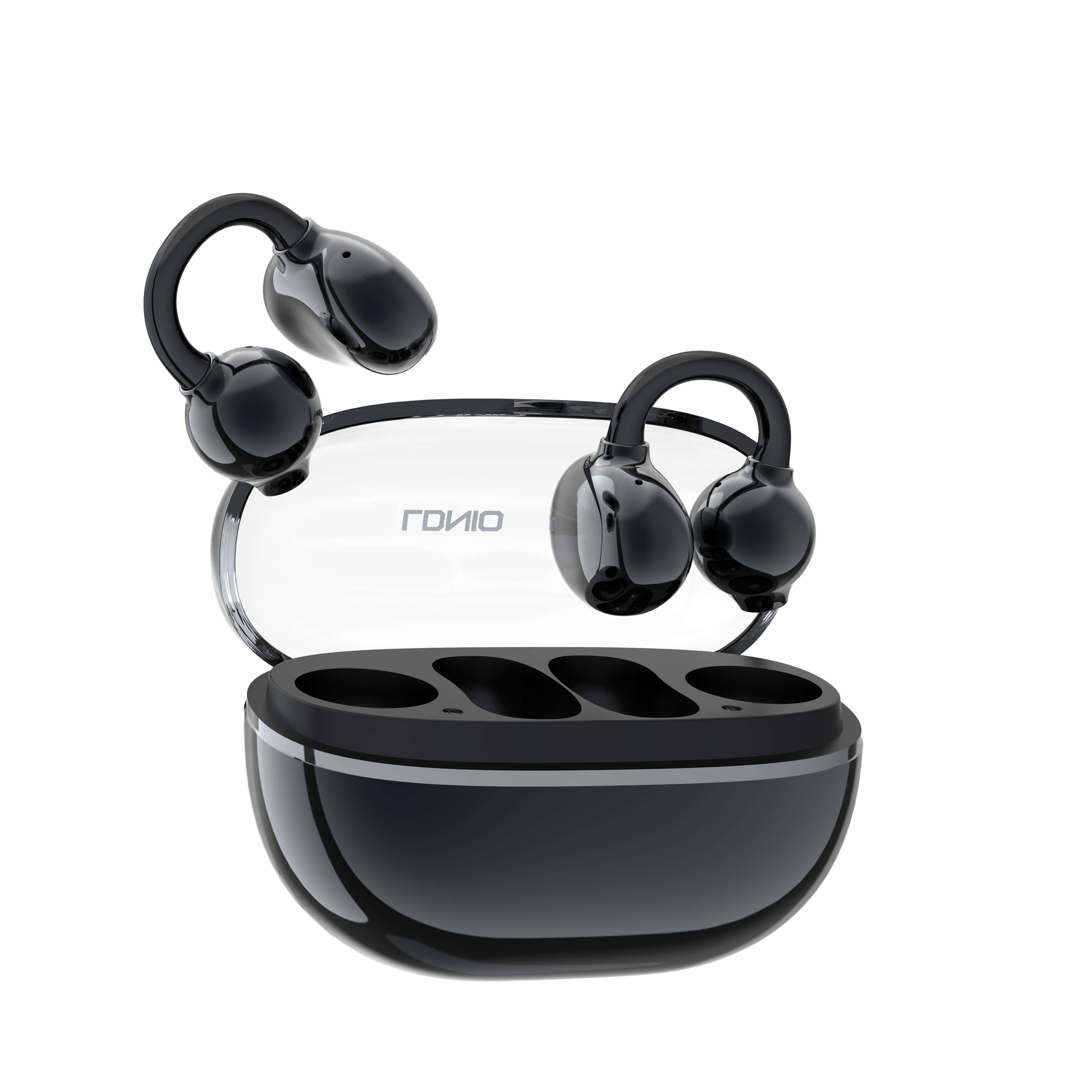 LDNIO T08 Open Ear Clip Wireless Earbuds - Bluetooth 5.4 TWS Earbuds with Mic, HiFi Stereo Sound, LED Display - Non-In-Ear Design for Sports, Running & Gym - Comfortable & Secure Fit Headset