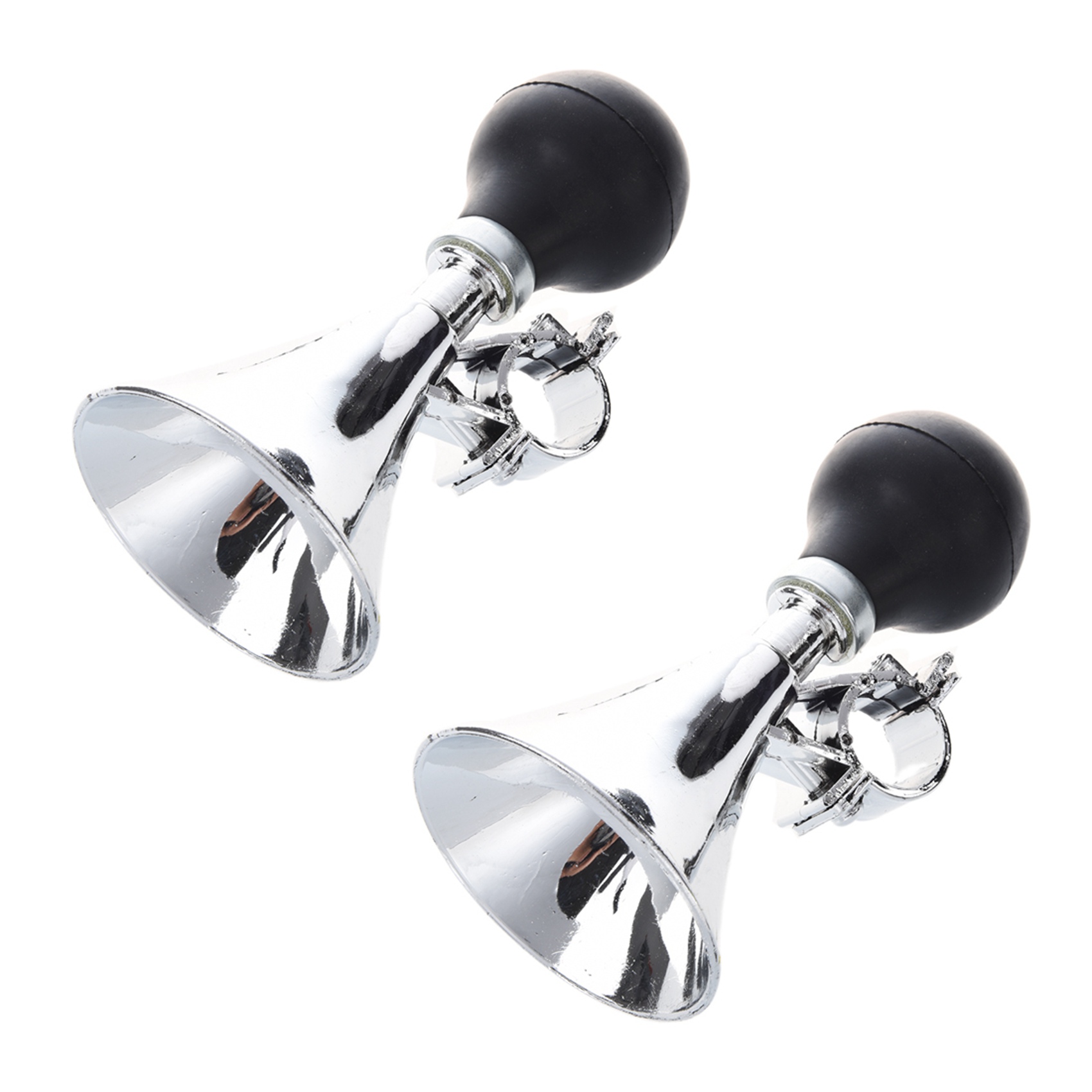 fasdaga 2X Black Rubber Bulb 21mm Dia Handlebar Bike Bicycle Air Horn Bugle Trumpet