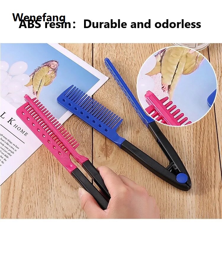 Wenefang 2Pcs Afro Hairdressing Comb Professional Brushes For Hair Extension Wig Grooming Tool