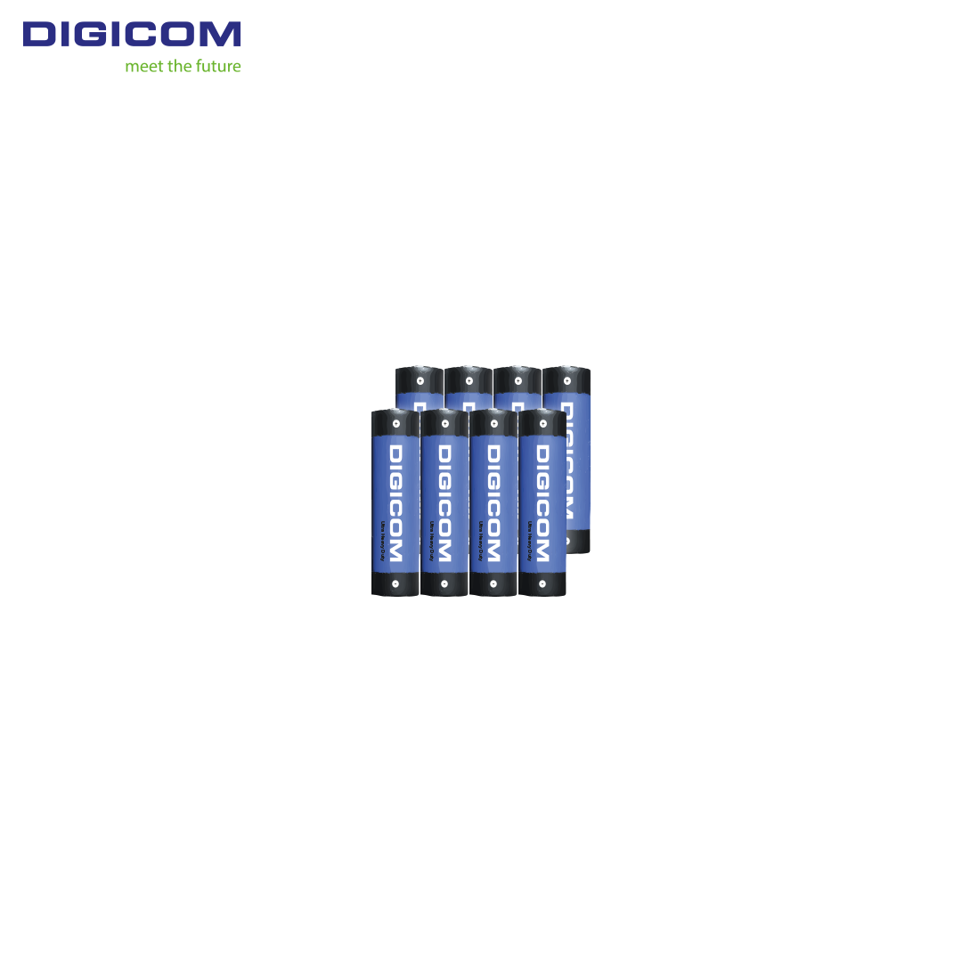 DIGICOM Heavy Duty Batteries AAA 8Pcs (Bundle of 2 shrink pack)