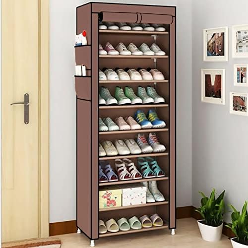 Dustproof 10 Layer Shoes Cabinet Storage Organizer Shoe Rack Free Standing Space