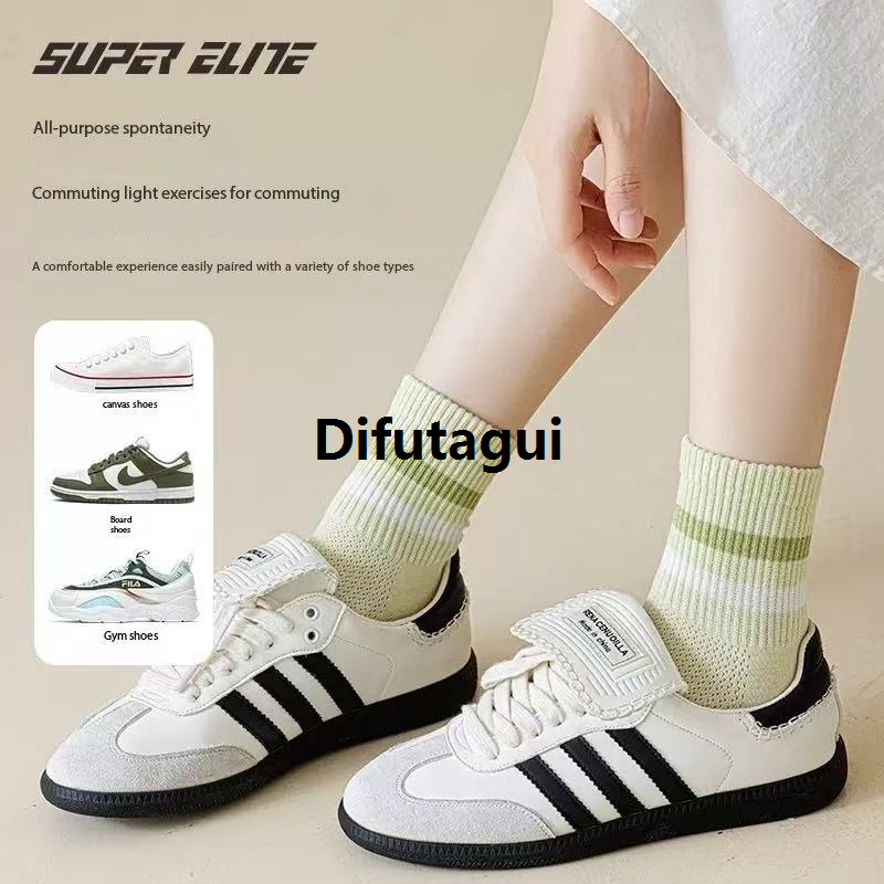 Difutagui Sales promotion Sporty, lightweight, odorous, sweat-absorbing, thin cotton, women's Luxury spring and summer boneless socks, linen socks, breathable double buckets