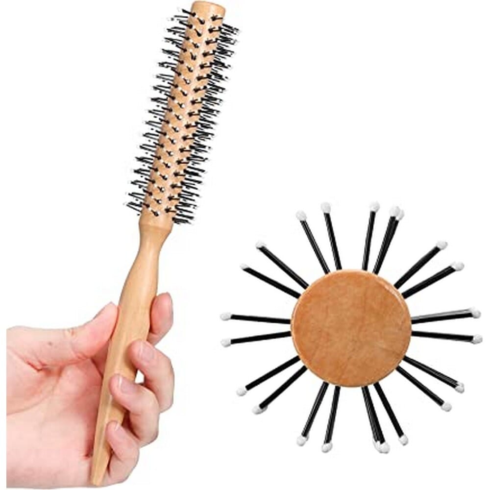 Wooden Round Hair Brush Wooden Handle