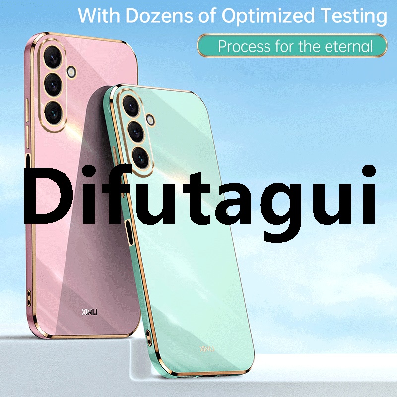 Difutagui Fashion KEYSION Plating Case for Samsung M54 5G M14 M23 M13 4G Silicone Sales promotion Square Shockproof Phone Cover for Galaxy A54 A34 A14 5G A24 A04S