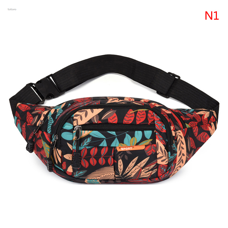 NEW totoro New Leaf Printed Female Wait Bag Large Sales promotion Capacity Fanny Pack Men' Belt Bag