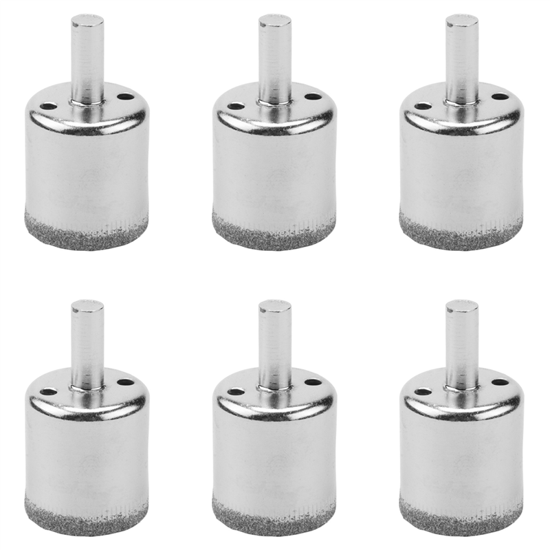FORIDE 6 Pcs 30mm Diamond Tipped Tile Ceramic Glass Hole Saw Drill Bit