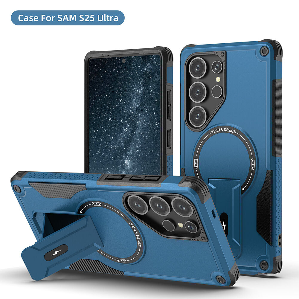HODON Hybrid Armor Card Slot Shockproof Phone Case for Samsung Galaxy S26 S25 S24 Plus Ultra Silicone Grip Holder Magnetic Cover
