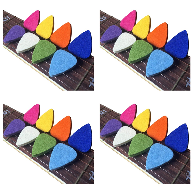 ARELENE Ukulele Picks Felt Picks/Plectrums for Ukulele and Guitar,32 Pieces Guitar Picks,Multi-Color
