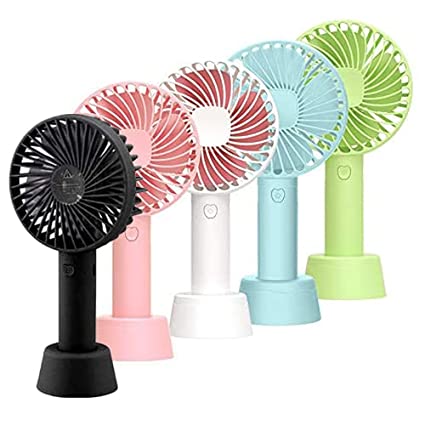 Small Portable Fan, 3 Speed Portable Handheld Fan, Rechargeable Battery Operated
