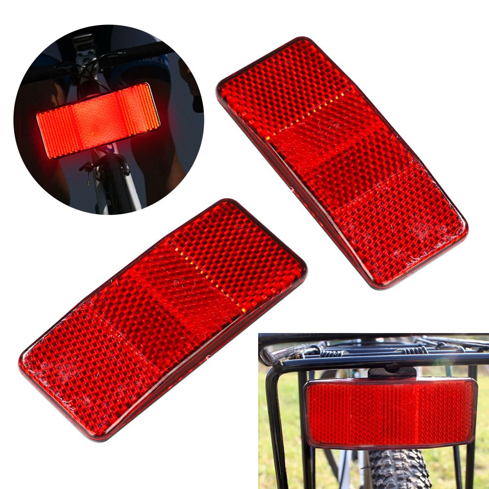 2pcs Hot Warning Sheet Rear Light Bicycle Accessories Bike Reflective Board Warning Reflector Bike Rack Reflector