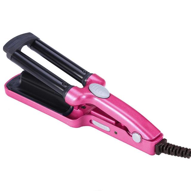 New style Hair Salon WaWaver 【Aesth Diary Store】Mini Triple Barrel Curling Iron Hair Professional Curler Ceramic Iron Curl ve Roller Hairstyle