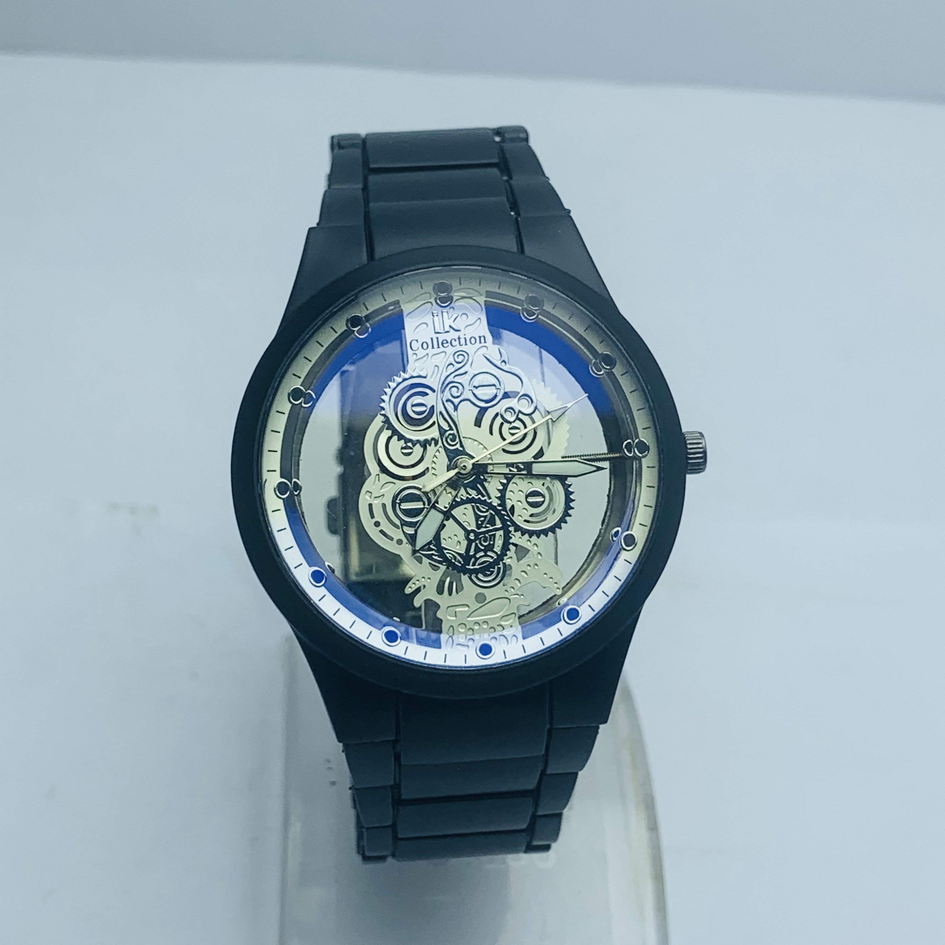 Stainless Steel Golden Color White Dial Chronograph Design Quartz Watch For Men - Sold By Watch House