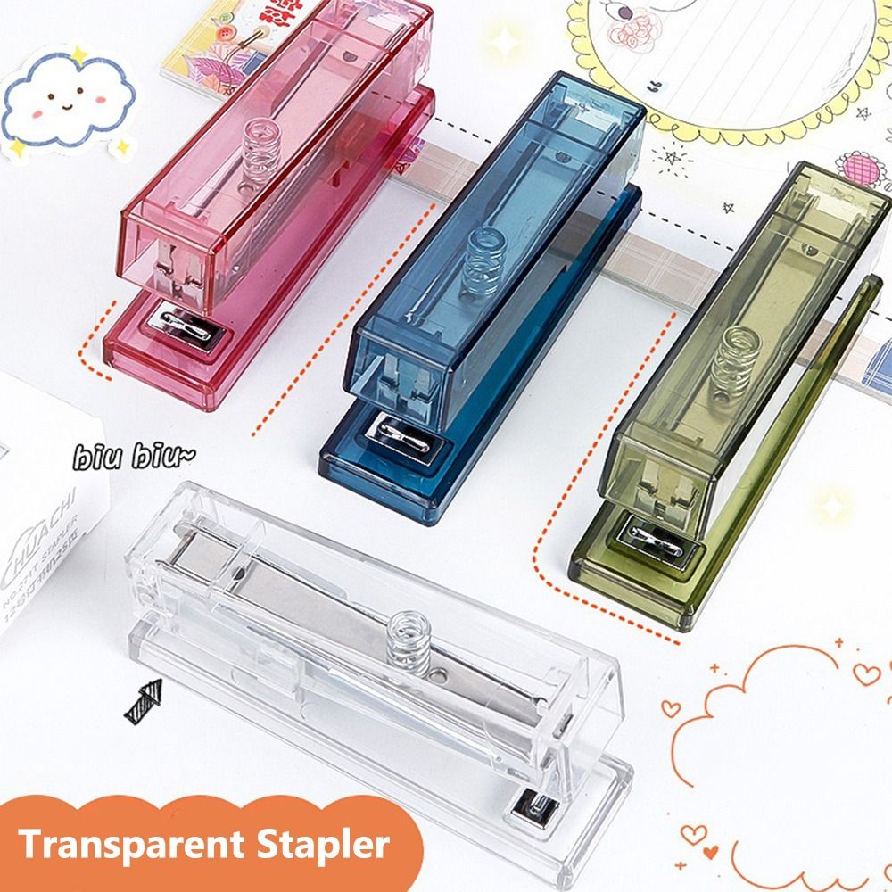 Creative Use 24/6 26/6 Staples Stapler Effortless Large Size Stapling Machine Transparent Labor-saving Manual Binding Tool Office School