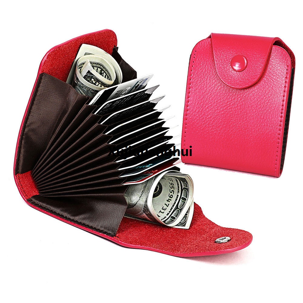 Xujiguanghui Men'S Organ Card Bag Practical Women'S Small Wallet Men Multi-Card Slot Card HSpecial older Leather Coin Purse Women Small Wallet for Use Travel Business Gift Unisex