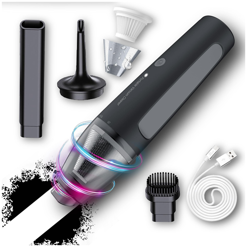 High Power Handheld Mini Vacuum Cordless Portable Vacuum Cleaner Rechargeable 1Set