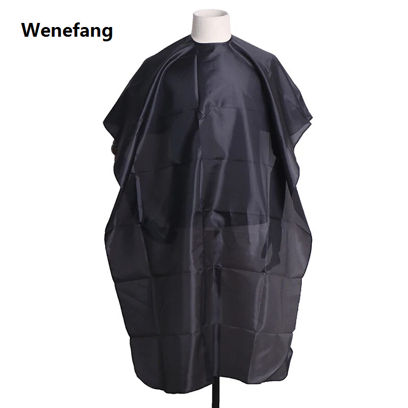Wenefang Professional Haircut Cutting Salon Barber Hairdressing Gown Cape Apron Universal Black Waterproof Salon Hair Cut Hairdresser