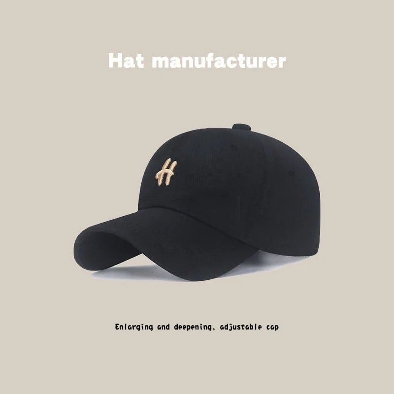 HOT 2024 spring new letter simple trend baseball hat female embroidery trend with face small cap male summer hats for women