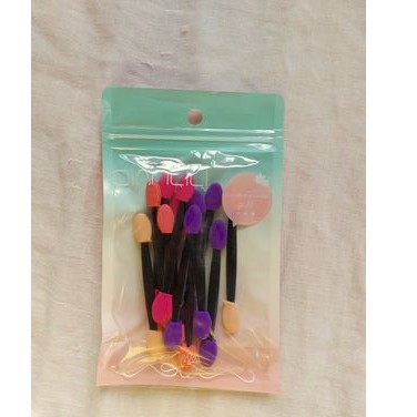Dual Sides Eye Shadow Sponge Applicators/Brushes - 12 pcs