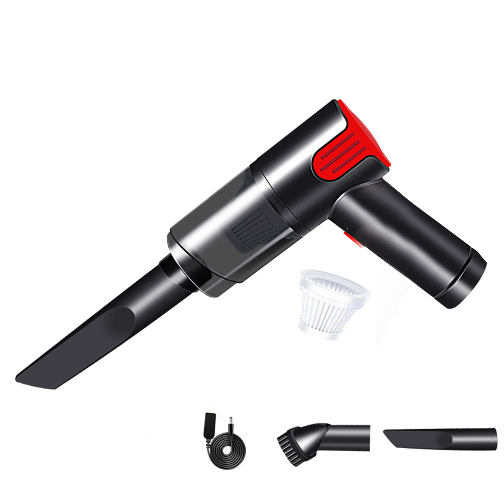 ARELENE Portable Wireless Car Vacuum Cleaner Handheld Powerful Vacuum Cleaner for Car Cordless Home Appliance Mini Cleaner Red