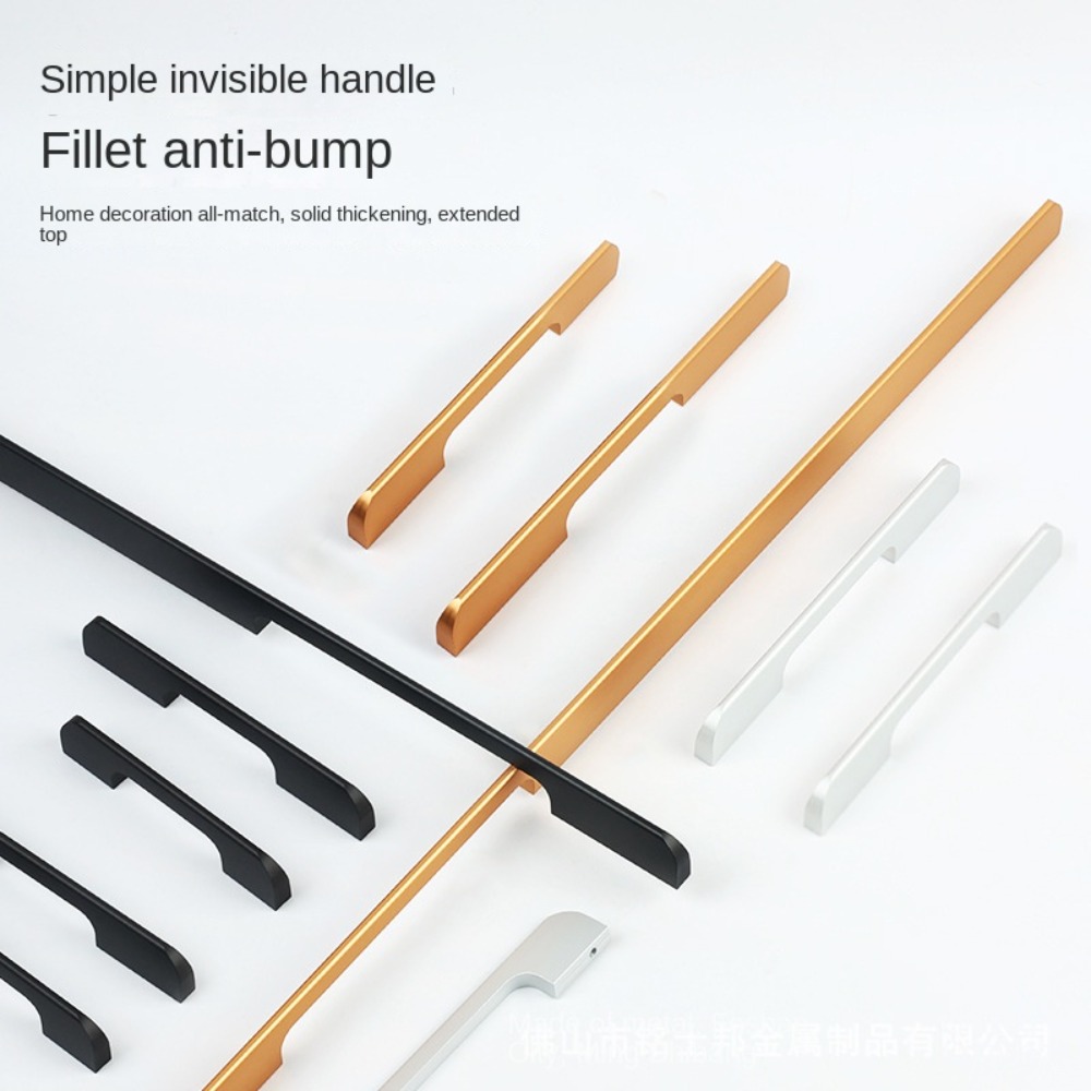New Aluminum Alloy Door Handle 96/128/160 MM Punching holes Solid Handle Multifunctional Hardware Exposed Handle Cabinet