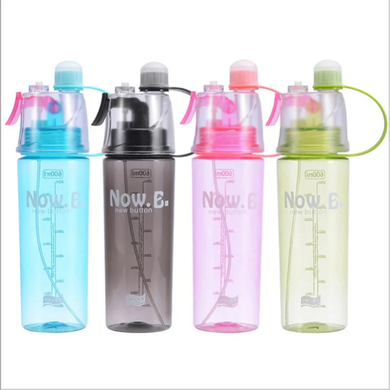Water Mist Spray Bottle, 600ml | Spray Water Bottle For Drinking Sports Water Bottle Cycling BPA Free 600ML | Pink Color