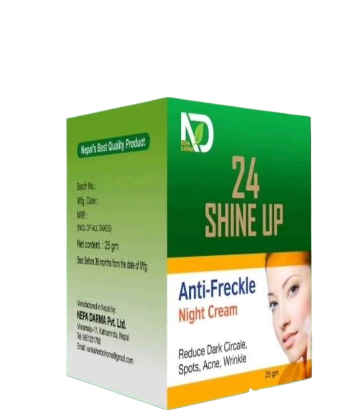 24 shine up Face Cream Darma Ayurvedic Herbal Reduce Dark Circale, Spots , Acne , wrinkle Anti-Freckle