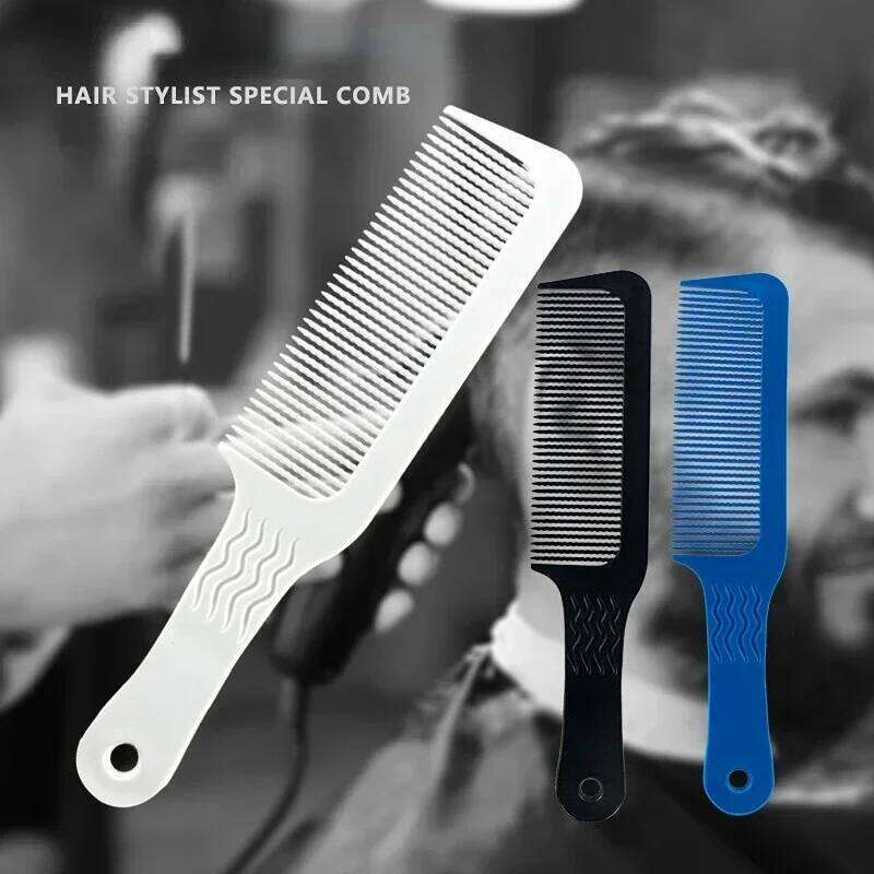 Professional Flat Head Anti-static Comb Wide Tooth Men Cut Brush Salon Barber Hair Clipper Accessories