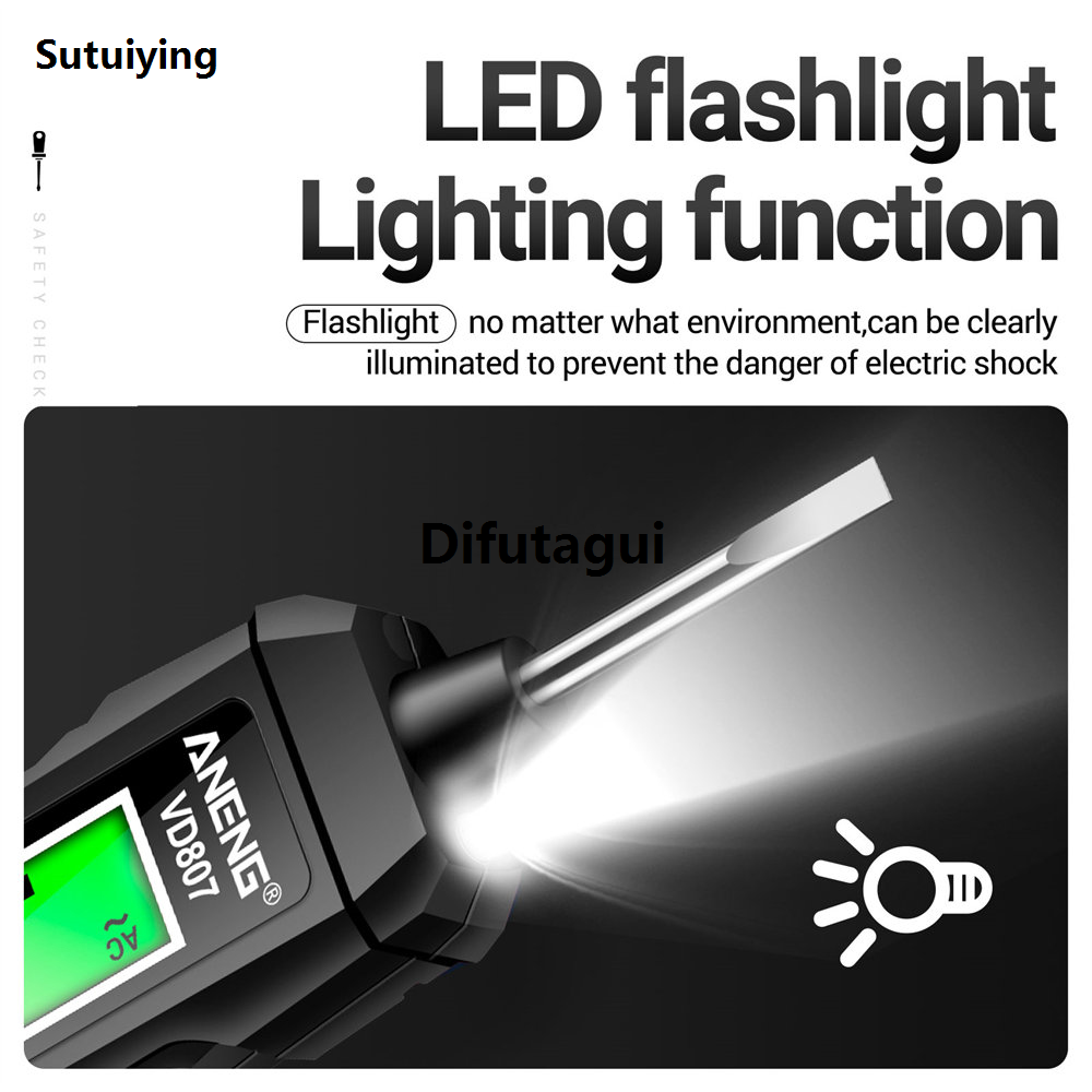 Difutagui Sutuiying Intelligent Induction Digital Display Test Pen Voltage Test Profesional On And Off Test Pen Zero Wire Electrician Special Test Pen