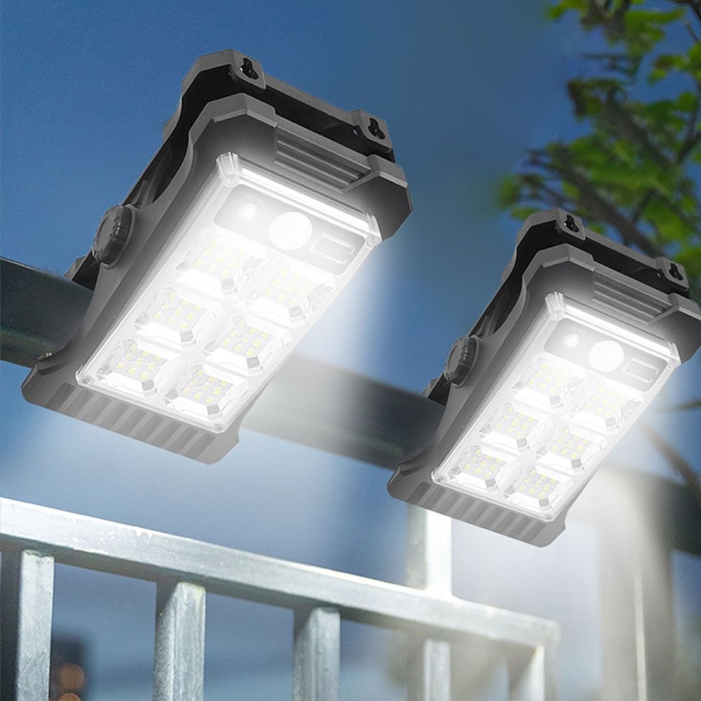 Multifunctional Waterproof Solar Clip Light 3 Modes Super Bright Solar Garden Lamp Body Sensor Easy To Install LED Wall Light Courtyard