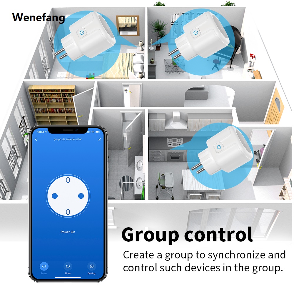Wenefang 【Top-Rated Product】WENHIOT Zigbee 3.0 Smart Socket EU Plug 16A Tuya Smart New style Home Automation Timer electronic Outlet Support Google Home Alexa