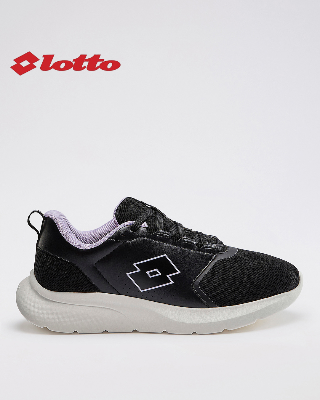 Lotto FloWalk  Black - Purple Walking Shoes For Women