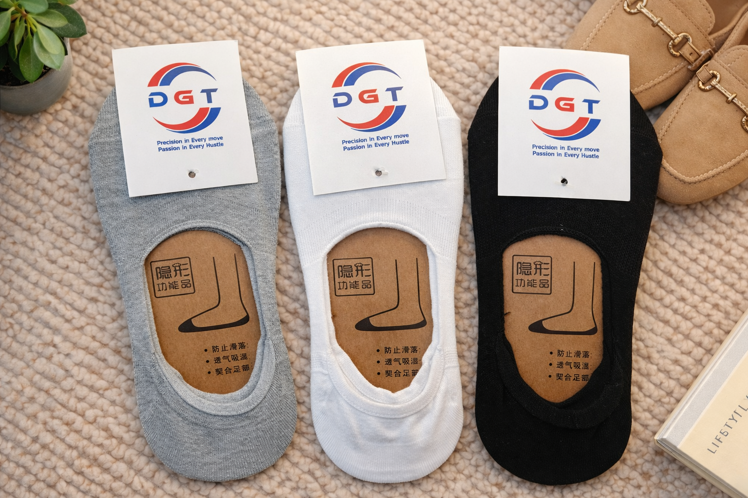 Loafer Socks with Anti-Slip Silicone Grip