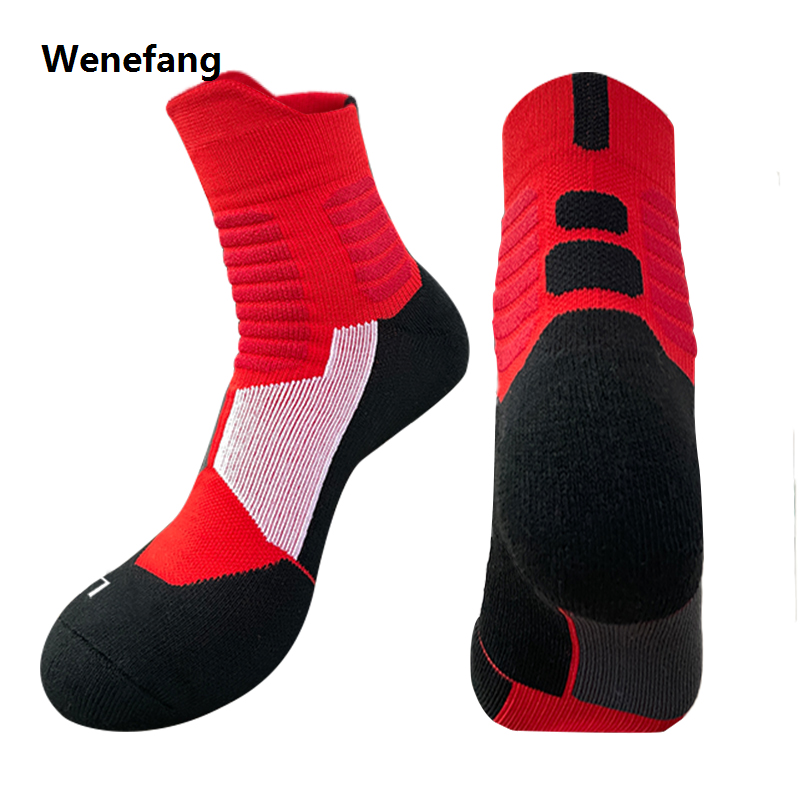 Wenefang Professional Basketball Socks Elite Boxing Thick Sports Socks Anti Slip Durable Skating Towel Bottom Socks