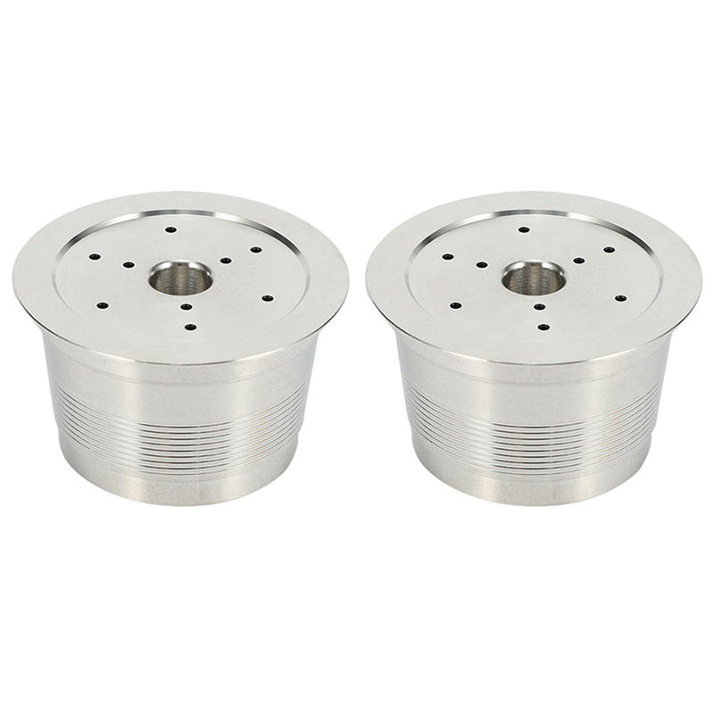 fasdaga 2X Compatible for Caffitaly Coffee Machine Maker Stainless Steel Refillable Reusable Capsule for Caffitaly Cafe Capsule