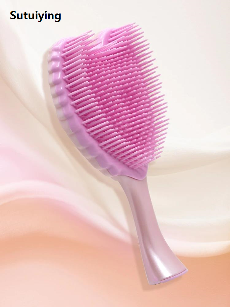 Sutuiying Professional Mini Angel Detangling Tangle Hairbrush Comb Anti-static Sales promotion Hair Brush Women Massage Combs For Salon Hairdressing Tools