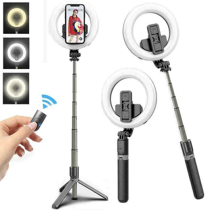 Tiktok Selfie Tripod Stick + Remote + Ring Light, Rechargeable