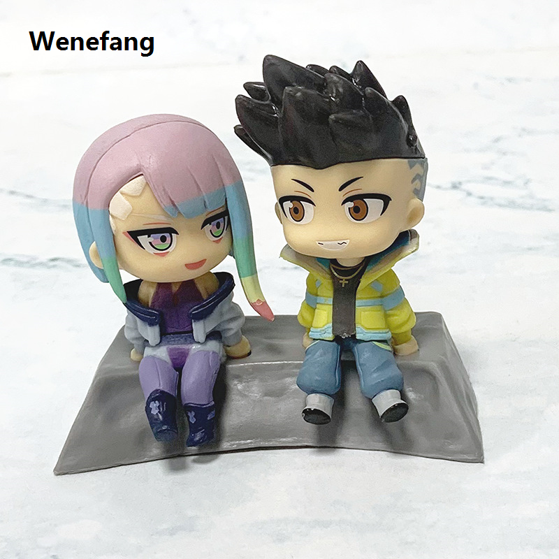 Wenefang 2pcs/set Cyberpunk Edgerunners David Martinez Lucyna Kushinada Lucy Bargain price Lovers Anime Action Figure Toys Cute Doll Collection Model