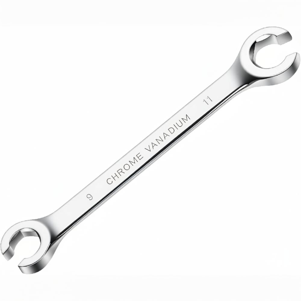 Hand Tool 8-19mm Flare Nut Wrench Double Head Open Ring Open Ring Spanner Mirror Finish High Torque Wrench Car Repair