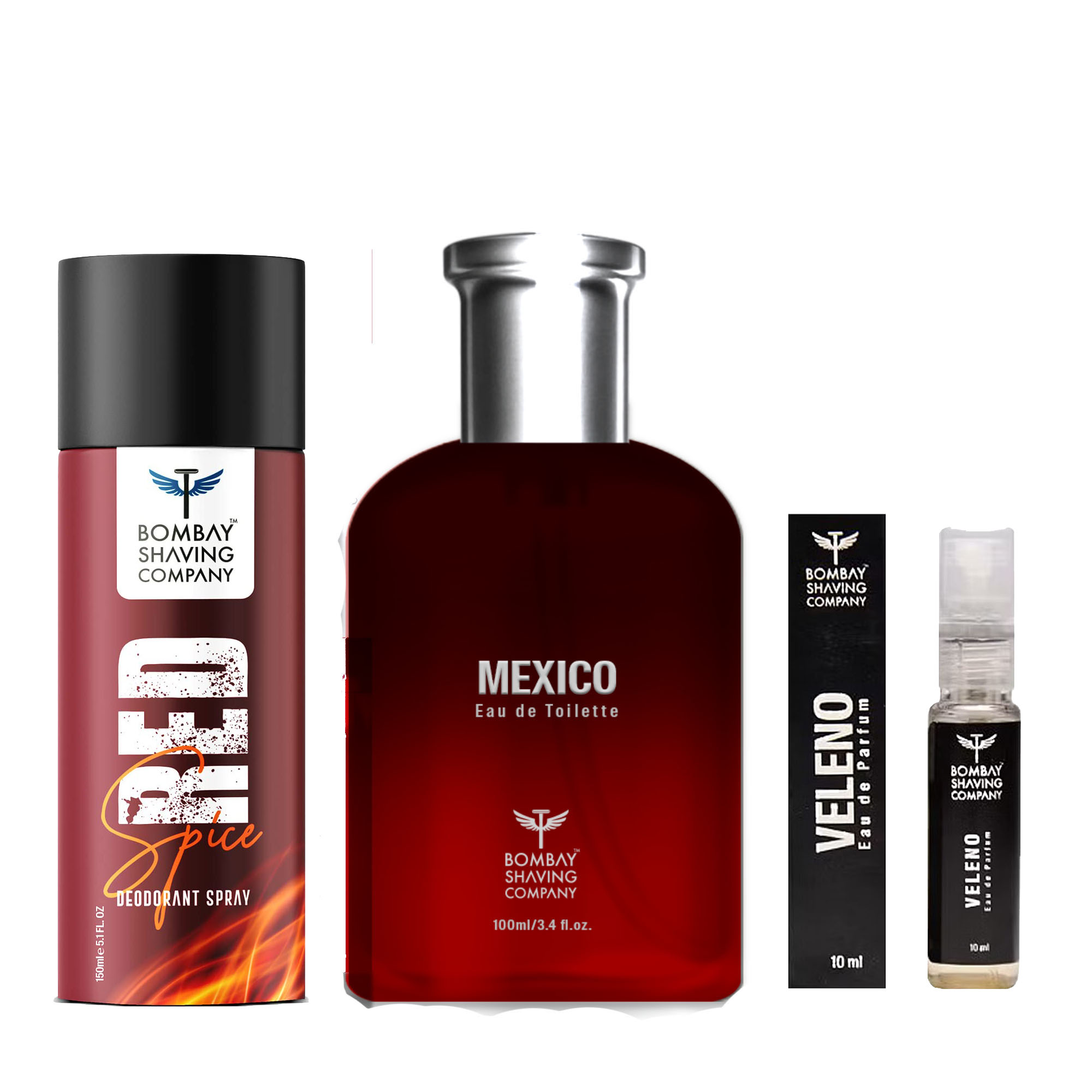 Bombay Shaving Company Tokyo Perfume for Men, 100ml With Red Spice Deodorant & ( Veleno Tester 10 ml. Free )