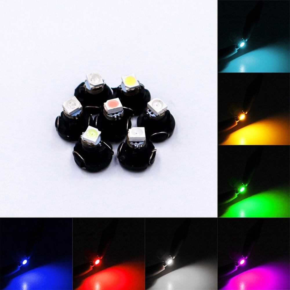 Universal T4.7 LED Tube Light 12V 1210 1SMD Car LED Lamp W3W Instrument Panel Lamp