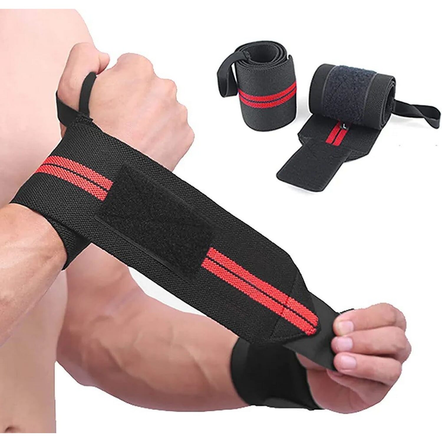 Heavy-Duty Weightlifting Wrist Support Wraps