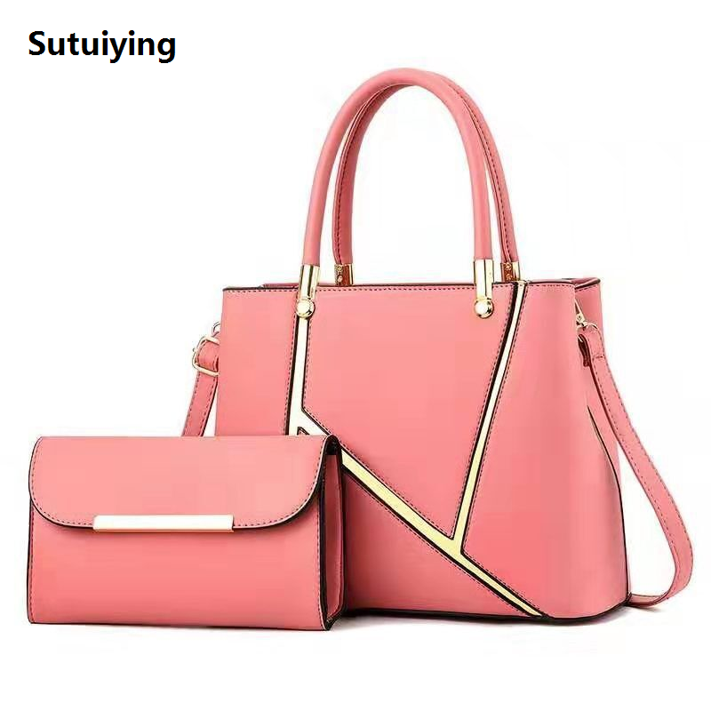 Sutuiying NEW Designer Brand Women Leather Shoulder Big Tote HandBag Fashion 2025 New Shopping School Casual Travel Zipper Purse Messenger Bag