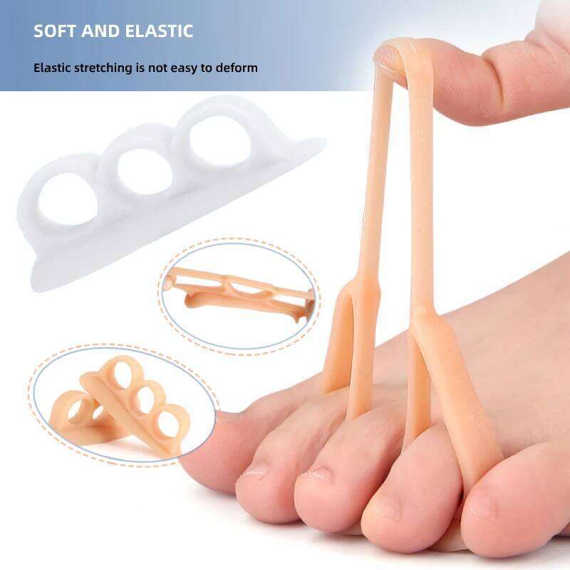 Gel Separator for Foot Care, Bunion Corrector, Orthopedic Supplies, Silicone Divider Support Pads, 2 pieces = 1 pair