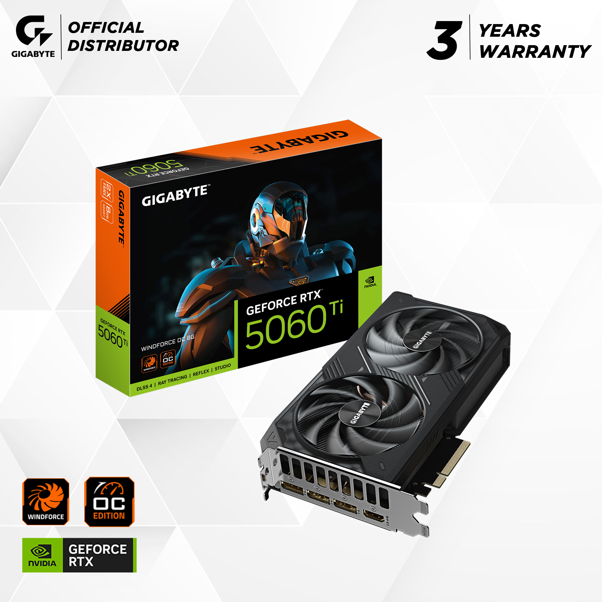Gigabyte GeForce RTX 5060 Ti WindForce OC 8GB Graphics Card