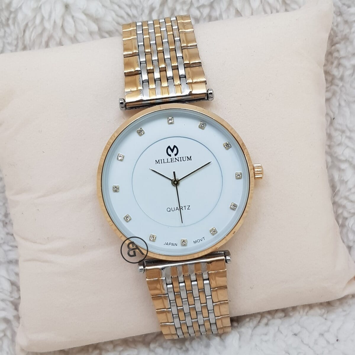MILLENIUM Stainless Chain Analog Watch With Diamond Index Dial For Women
