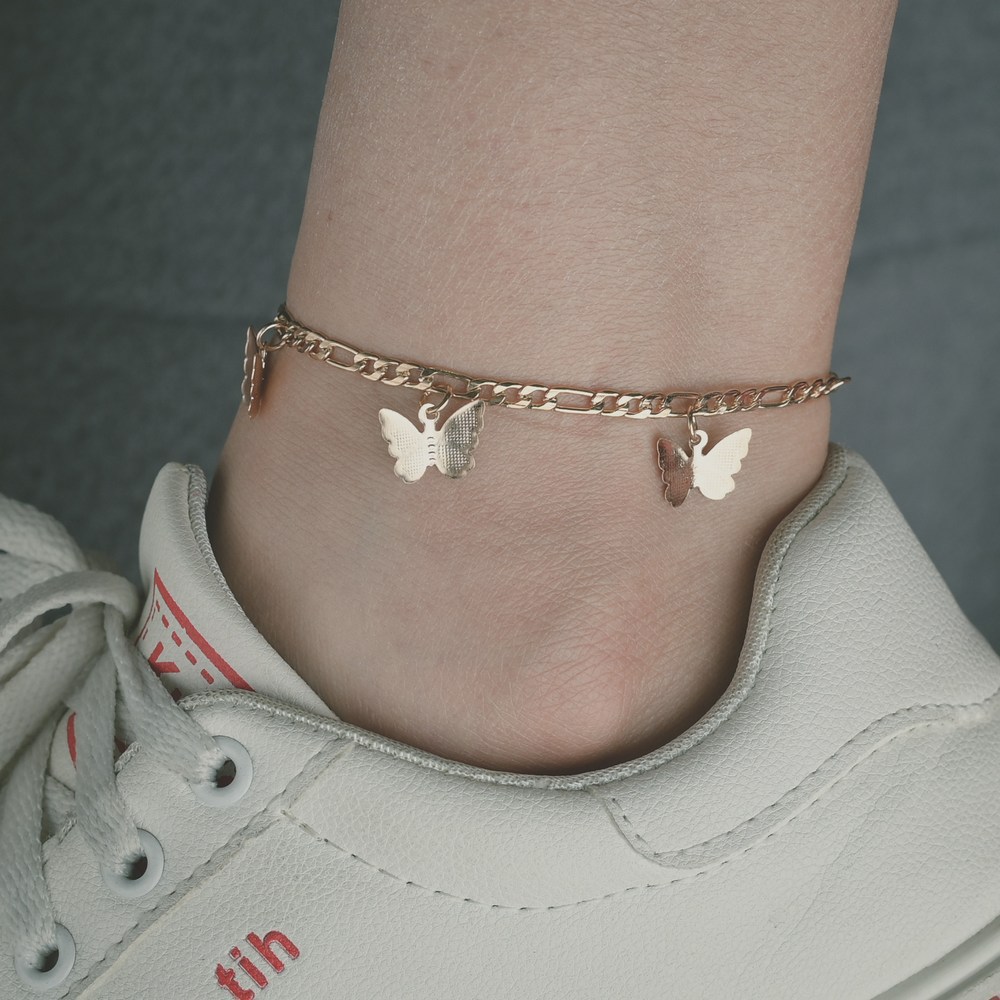 【Innovative designs】Europe and the United States cross-border jewelry Amazon AliExpress hot foot decoration summer butterfly anklet