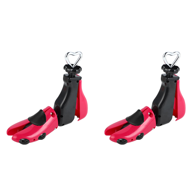ZOROOM 2X Boot Shoe Stretcher for Men, Shoe Tree Expander Women Stretch Width & Length, Adjustable Unisex Boot Wide Feet Pink