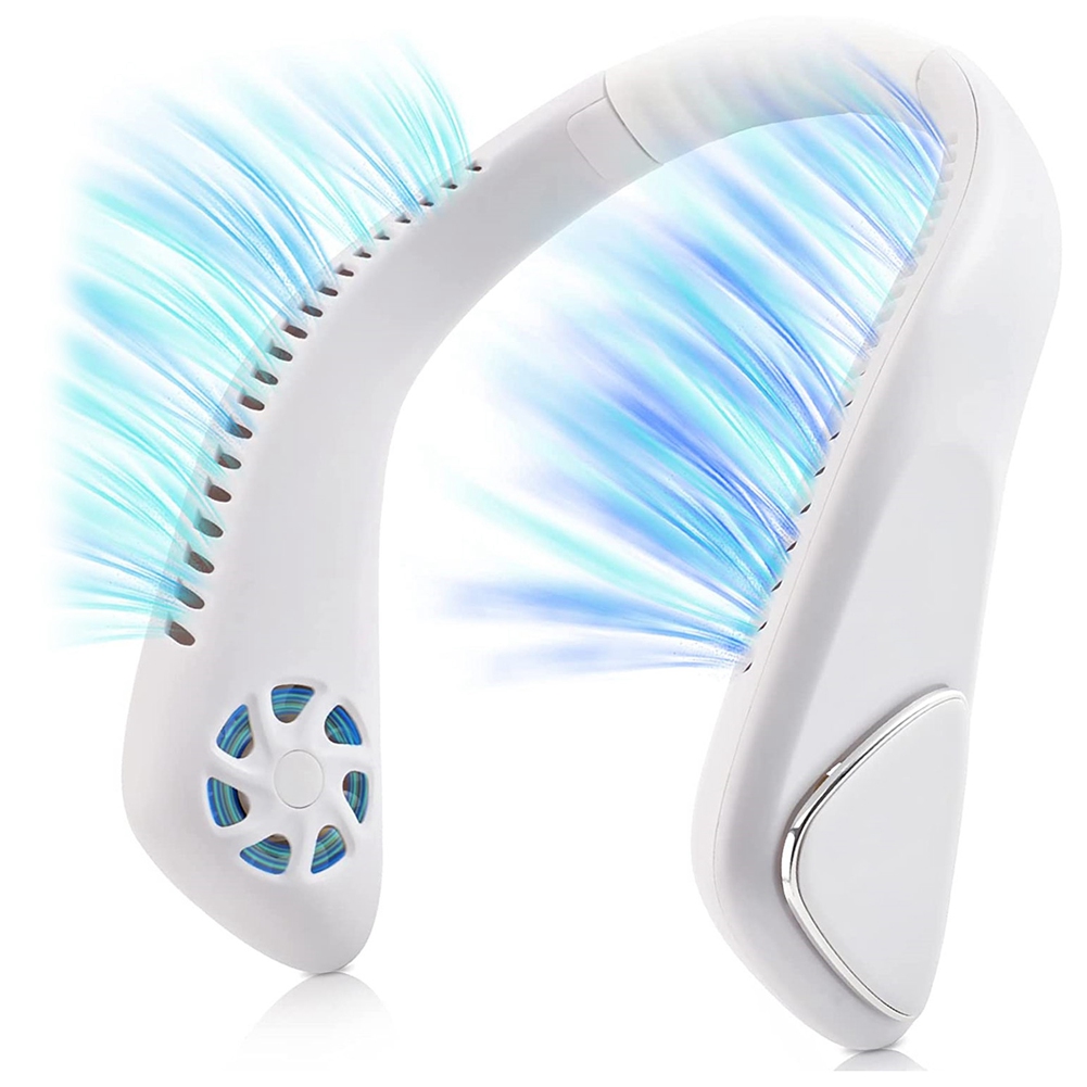 Portable Neck Fan Rechargeable - 4000MAh Hanging Neck Fan, White