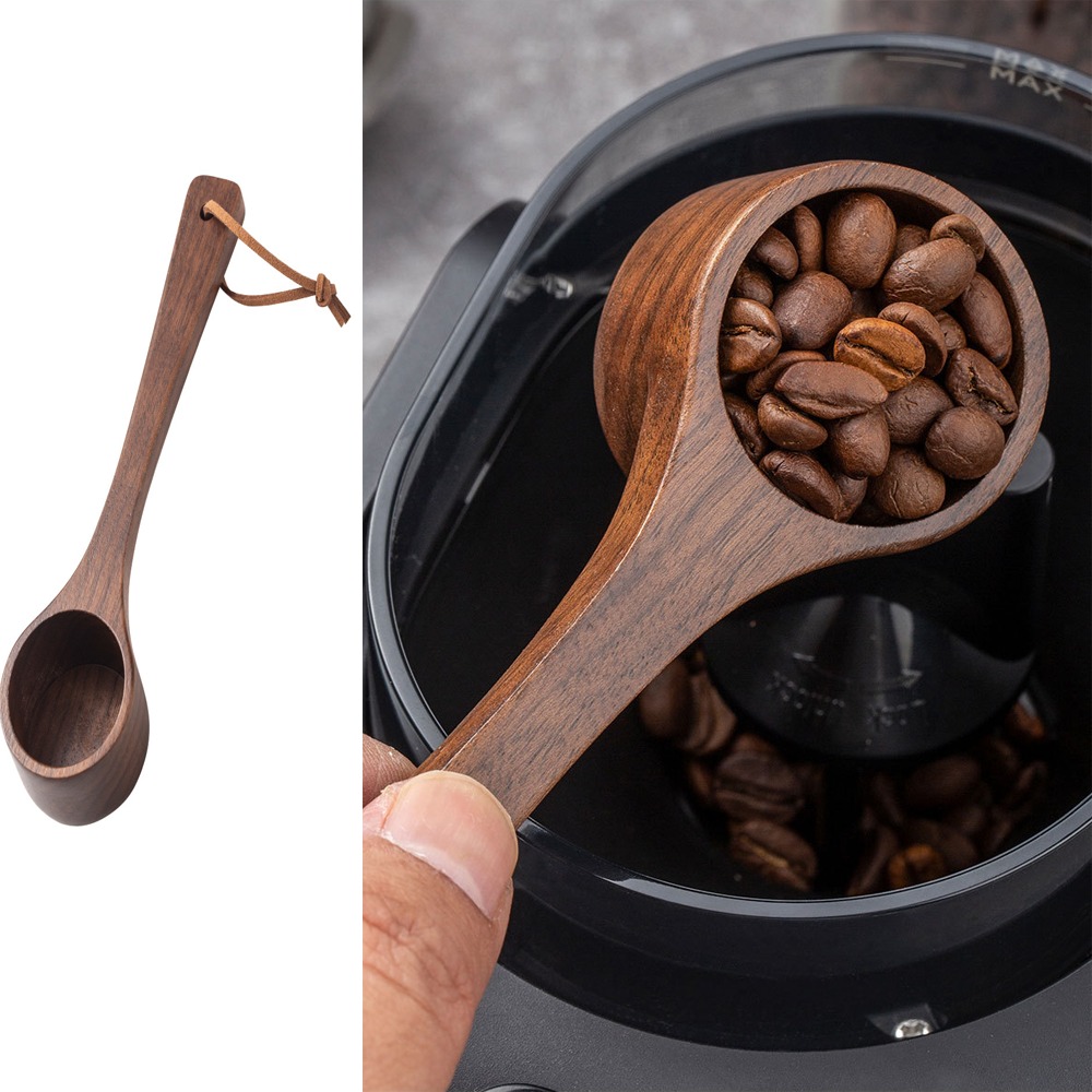High Quality Walnut Wooden Coffee Spoon Long Handle Durable Teaspoon Easy to Use Multipurpose Measuring spoon for Measuring Coffee Beans
