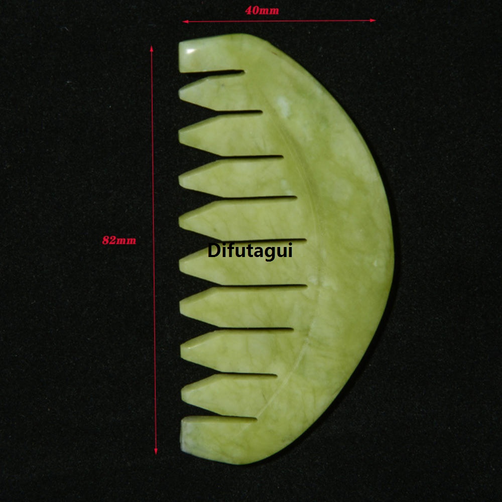 Difutagui Meridian jade comb, natural jade head Hot Selling scraping comb, massage jade comb